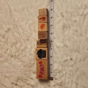 Set of 7 Food Themed Stamps